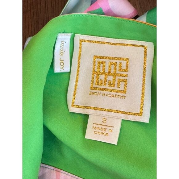 Emily McCarthy Floral Tiered Maxi Dress S Multi Tie Shoulder Summer Boho EUC - Picture 12 of 12